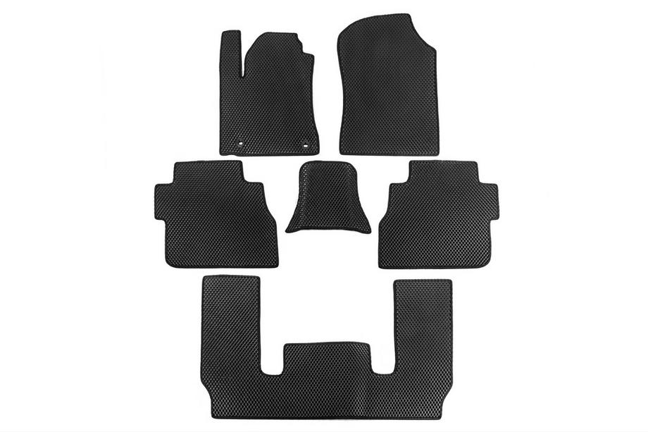 Toyota Sequoia 2007-2022 Polyurethan Fußmatten 3 Reihen (EVA, schwarz) Mittlere Reihe - 3 Sitze Foto 21