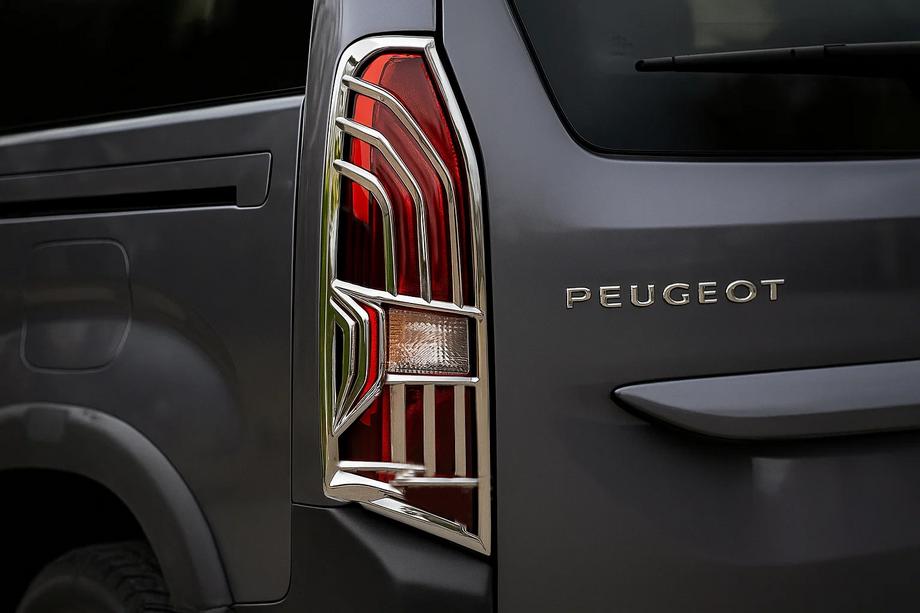 Peugeot Partner/Rifter 2019- Chrom Rückleuchten Abdeckungen (2 Stk, ABS) Image