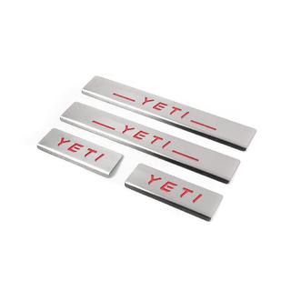 Einstiegsleisten Edelstahl Carmos V2-RED (4 Stk) Skoda Yeti 2009-2017 Foto 2