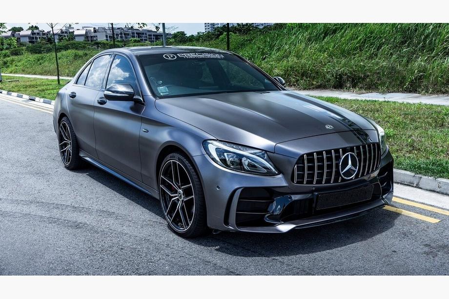 Mercedes C-class W205 2014-2021 Bodykit mit kompletter Heckstossstange (Design Black Mamba C63GT) Foto 3