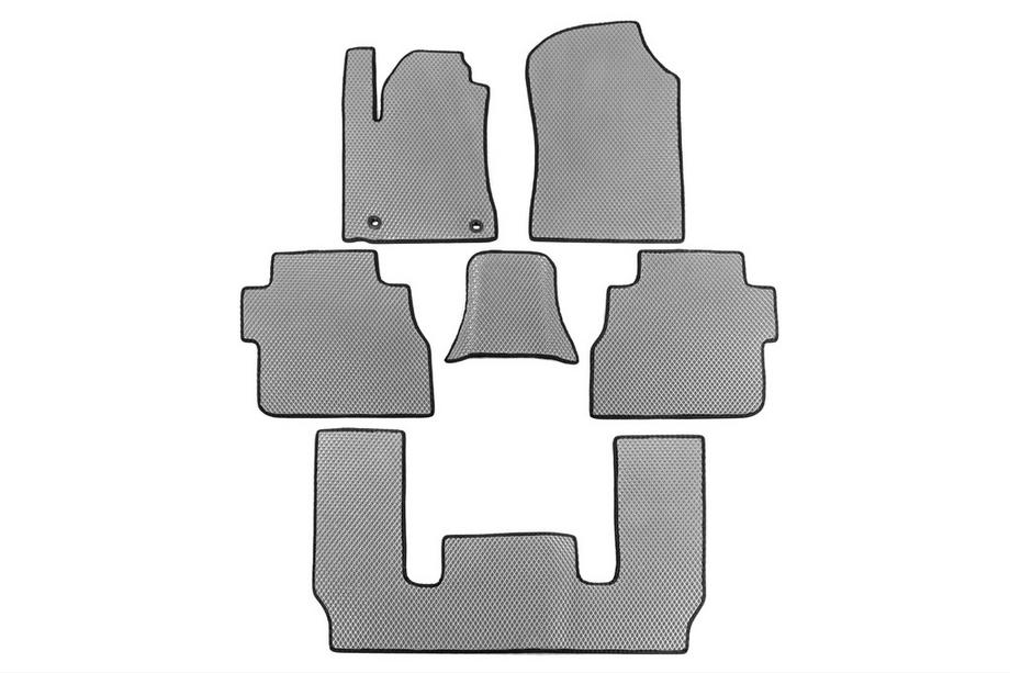 Toyota Sequoia 2007-2022 Polyurethan Fußmatten 3 Reihen (EVA, grau) Mittlere Reihe - 3 Sitze Foto 22
