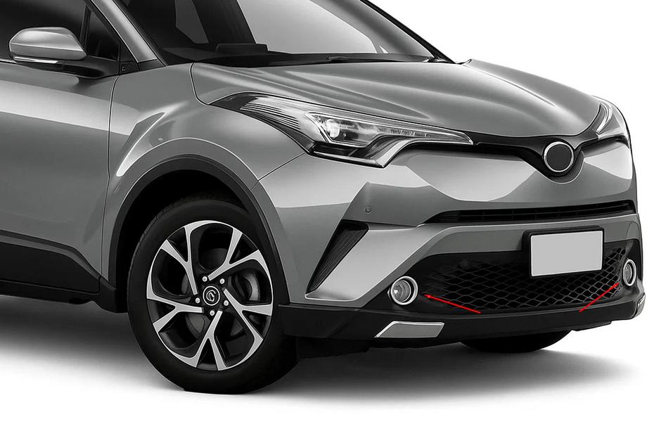 Toyota C-HR 2016-2023 Abdeckungen für Nebelscheinwerfer (2 Stk, Edelstahl) Image