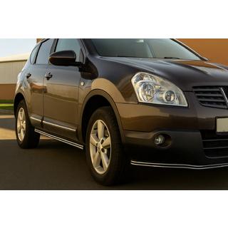 Seitliche Doppelrohre (2 Stk., Edelstahl) Nissan Qashqai 2007-2010 Foto 1