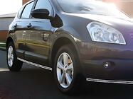 Nissan Qashqai 2010-2014 Seitliche Doppelrohre (2 Stk., Edelstahl) Foto 3