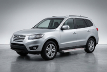 Hyundai Santa Fe 2 2006-2012 Seitenschweller Maya Rot-Grau (2 Stk., Aluminium) Foto 1