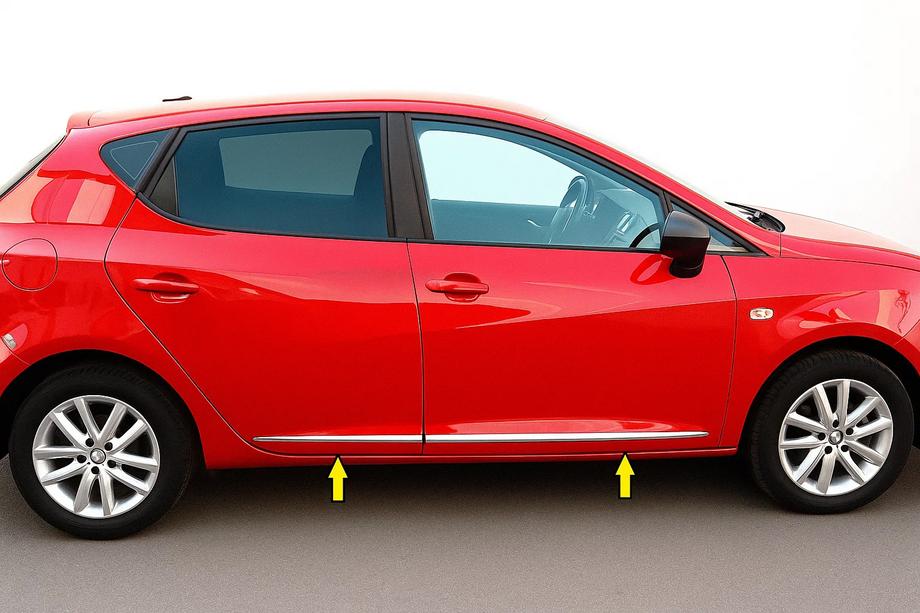 Seat Ibiza 2017- Türleisten Chrom (4 Stk, Edelstahl) Image