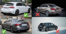 Mercedes A-class W177 2018- Original Premium AMG / A35 Schmutzfänger (4 Stk) Foto 3