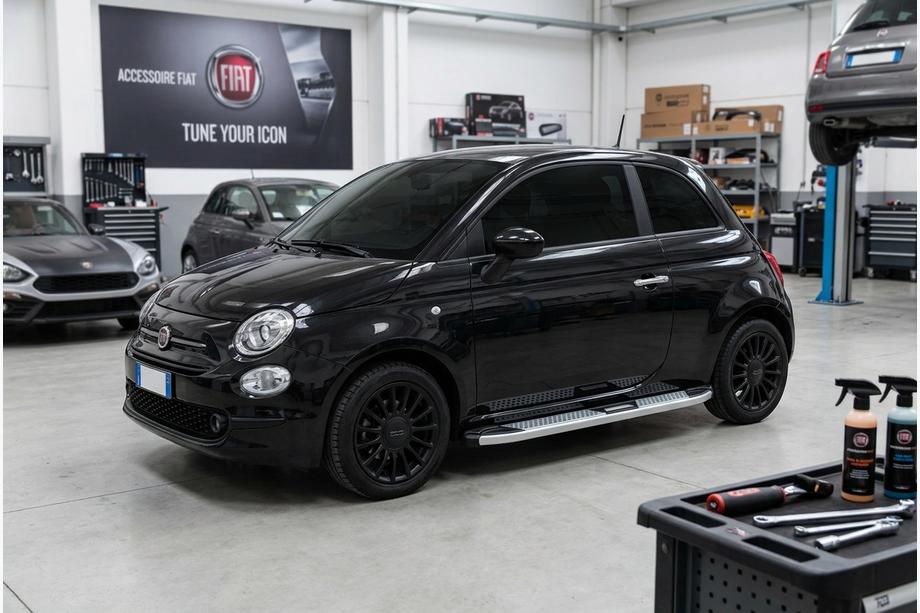 Fiat 500/500L 2013-2022 Seitenschweller Mevsim Grey (2 Stk., Aluminium) Image