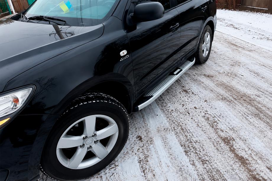 Hyundai Santa Fe 2 2006-2012 Seitenschweller Mevsim Grey (2 Stk., Aluminium) Image
