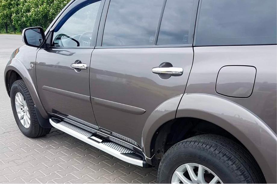 Mitsubishi Pajero Sport 2008-2015 Seitenschweller Mevsim Grey (2 Stk., Aluminium) Foto 3