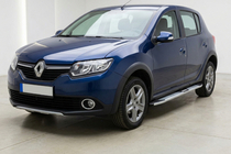 Renault Sandero 2013-2022 Seitenschweller Mevsim Grey (2 Stk., Aluminium) Foto 1