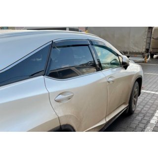 Windabweiser mit Chromleisten LONG (4 Stk, HIC) Lexus RX 2016-2022 Foto 2