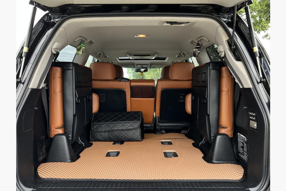 Lexus LX570/450d 2008-2022 Kofferraummatte 2 Stk (EVA, 7-Sitzer, ziegelrot) Image