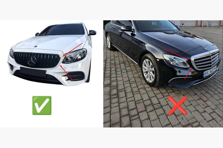 Mercedes E-class W213 2016-2023 Frontgrill Diamond Silber (für Avantgarde/AMG-Line/E43 AMG/E53 AMG 2016-2020) Foto 5