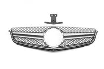 Mercedes C-class W204 2007-2015 Frontgrill AMG Silber (für C63) Foto 3