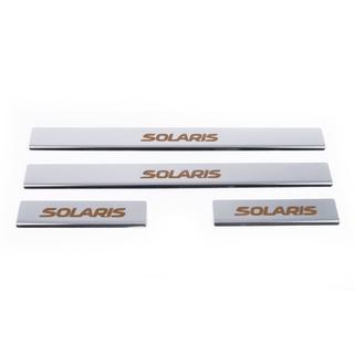 Einstiegsleisten Carmos Solaris V1 (4 Stk, Edelstahl) Hyundai Accent 2011-2017 Foto 2