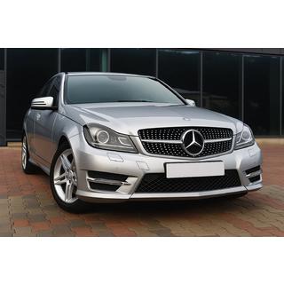 Frontgrill Diamond Silber Mercedes C-class W204 2007-2015 Foto 1