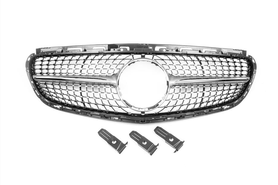 Mercedes E-class W212 2009-2016 Frontgrill Diamond Silber (für Avantgarde und AMG-Line, 2013-2016) Foto 2