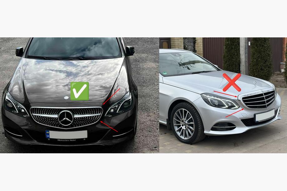 Mercedes E-class W212 2009-2016 Frontgrill Diamond Silber (für Avantgarde und AMG-Line, 2013-2016) Foto 10