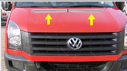 Volkswagen Crafter 2006-2016 Motorhaubenabdeckung (2 Stk, Edelstahl) Foto 1