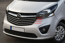 Opel Vivaro 2015-2019 Grill Blenden Carmos Edelstahl Foto 1