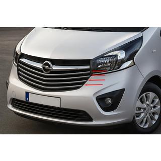 Grill Blenden Carmos Edelstahl Opel Vivaro 2015-2019 Foto 1