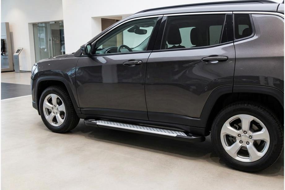 Jeep Compass 2016- Trittbretter Allmond Grey (2 Stk., Aluminium) Image