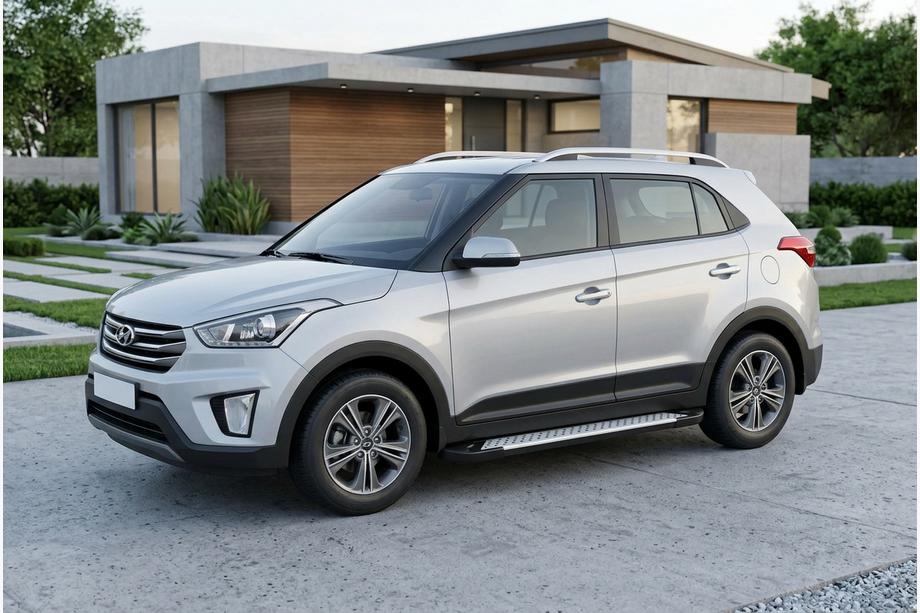 Hyundai Creta 2014-2020 Trittbretter Allmond Grey (2 Stk., Aluminium) Image