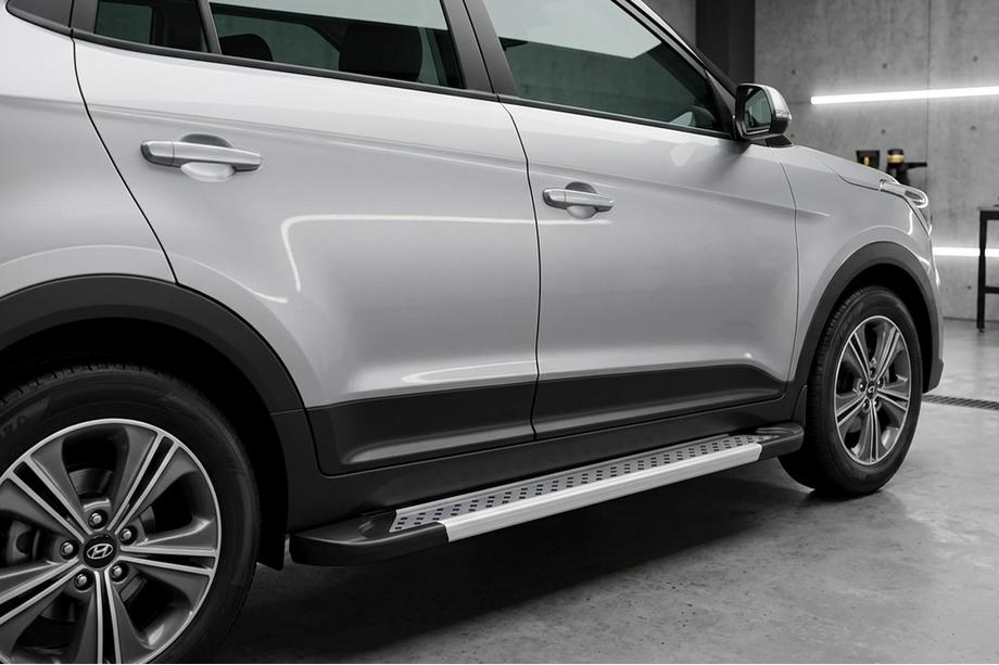 Hyundai Creta 2014-2020 Seitenschweller Vision New Grey (2 Stk., Aluminium) Image