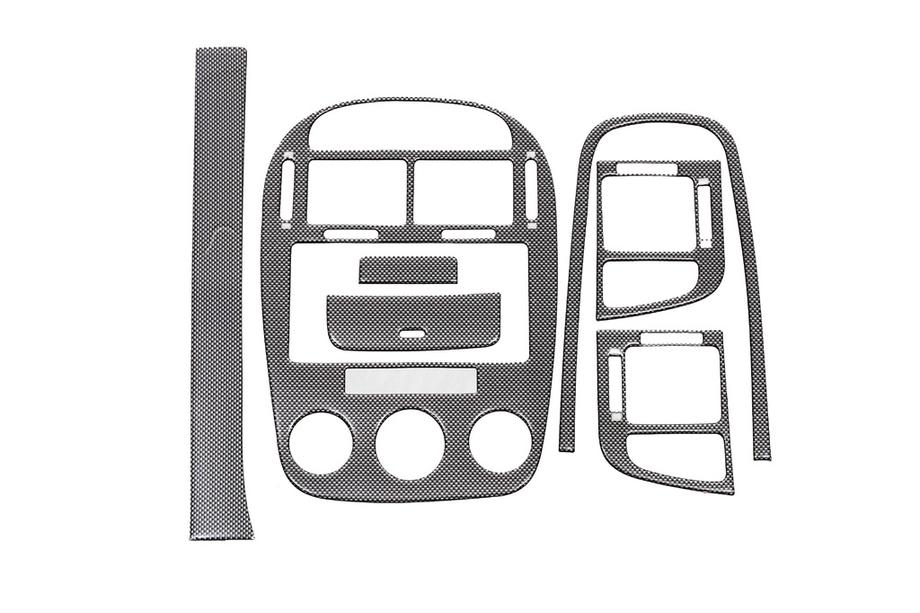 Kia Cerato 1 2004-2009 Armaturenbrett Abdeckungen 2006-2009 Aluminium, Klimaanlage Image