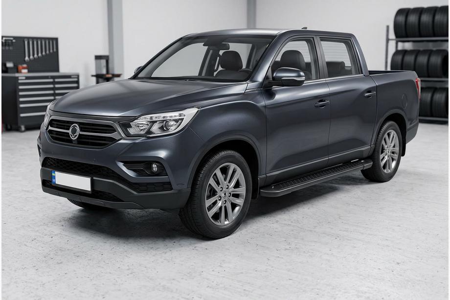 SsangYong Musso II 2018– Trittbretter Allmond Black (2 Stk., Aluminium) Image