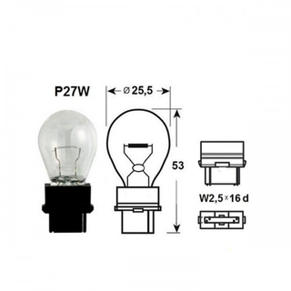 Signallampe Narva 17941 P27W 12V 27W W2,5x16d Foto 2