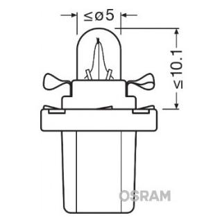Signallampe Osram 2721MF 1,2W 12V B8,5d 5X10FS Foto 3