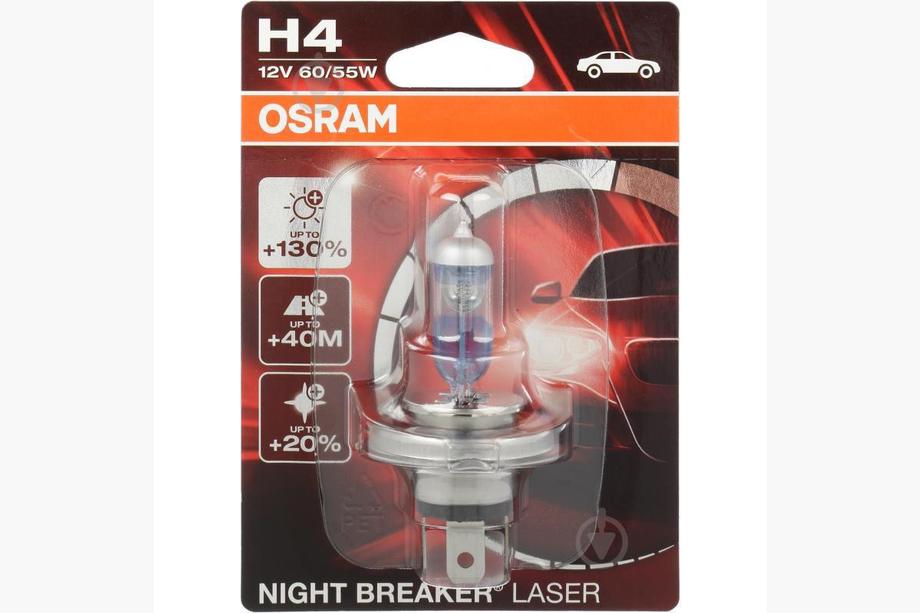 Scheinwerferlampe Osram H4 60/55W Night Breaker Laser +130% 64193NBL130 (1 Stk) Foto 2