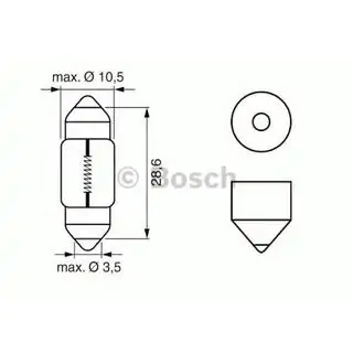 Signallampe Osram 6438 C10W 28mm 12V SV8.5-8 Foto 2