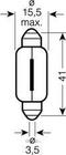 Signallampe Osram 6453 C15W 41mm 24V SV8.5-8 Foto 2