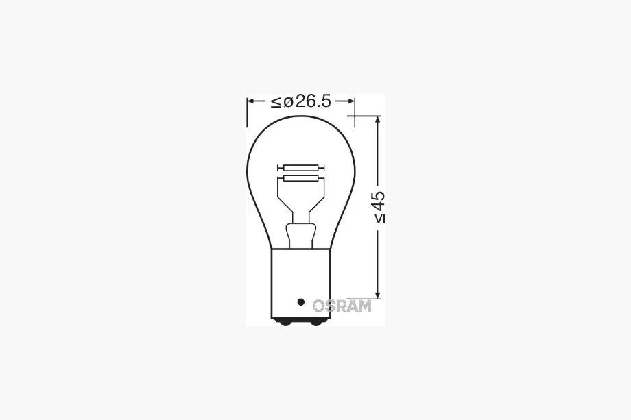 Signallampe Osram 7537 P21/5W 24V 21W BA15d Foto 2