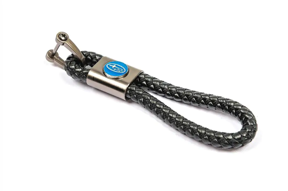 Subaru Leder Schlüsselanhänger V1 mit Subaru Logo Image