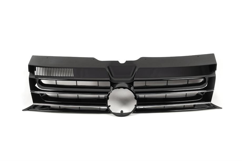 Volkswagen T5 2010-2015 Frontgrill Schwarz Glanz (für Emblem) Image