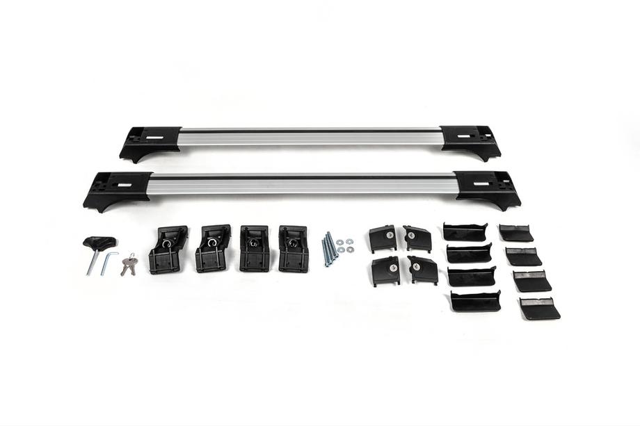 Dachträger für Standardreling abschließbar Skybar V1 (2 Stk) bis 140 cm, Schwarz Foto 11