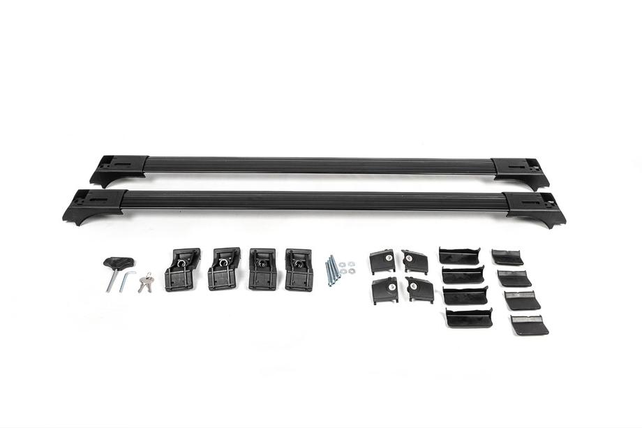 Dachträger für Standardreling abschließbar Skybar V1 (2 Stk) bis 140 cm, Schwarz Foto 14