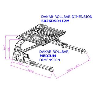 Rollbar mit Korb Dakar (ohne Rollos) Nissan Navara/NP300 2016- Foto 3