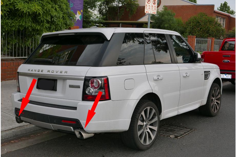 Range Rover Sport 2005-2013 Auspuffblenden V2 (2 Stk, Edelstahl) Image