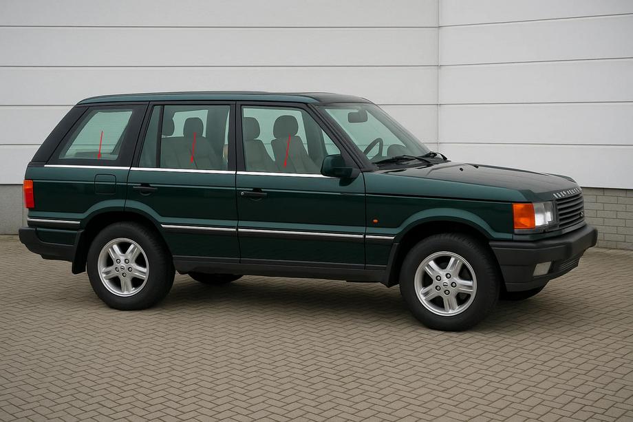 Range Rover II P38A 1997-2002 Fensterzierleisten unten Edelstahl Image