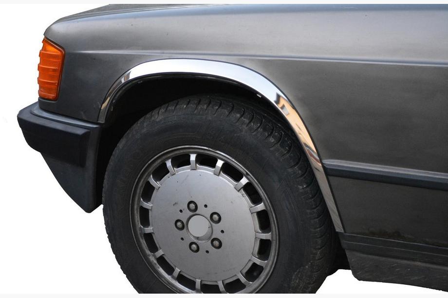 Mercedes W201 (190) 1982-1993 Radlaufverkleidungen 1982-1989 (4 Stk, Edelstahl) Image