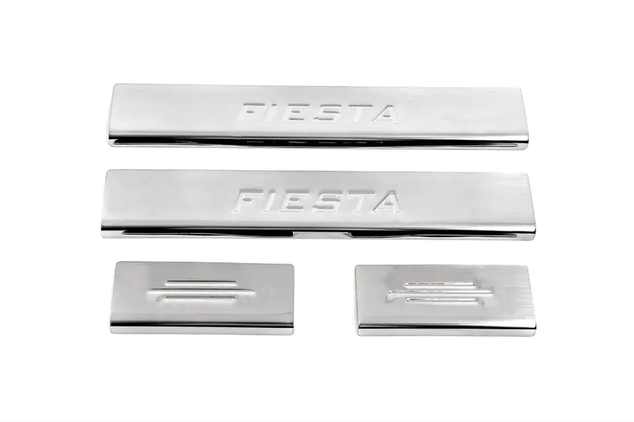 Ford Fiesta 2002-2008 Einstiegsleisten Edelstahl Carmos V2 (4 Stk) Image