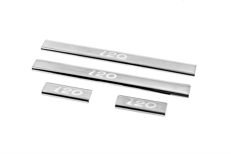 Hyundai I-20 2008-2012 Einstiegsleisten Carmos V2 (4 Stk, Edelstahl) Image