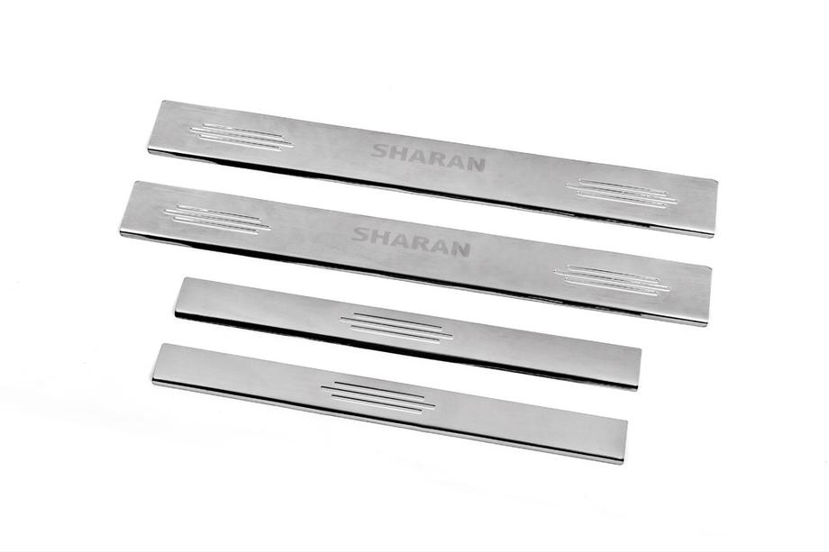 Volkswagen Sharan 1995-2010 Einstiegsleisten Carmos V2 (4 Stk, Edelstahl) Image