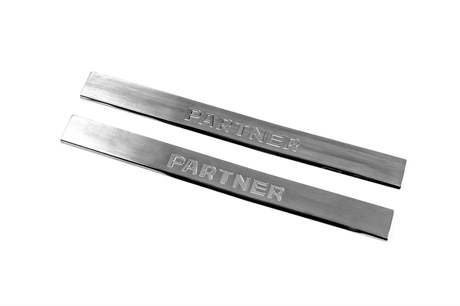 Peugeot Partner 1996-2008 Einstiegsleisten V2 (Carmos, 2 Stk., Edelstahl) Image