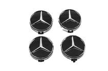Mercedes-Benz Felgendeckel 70/75 mm mit Ring (4 Stk, schwarz) Foto 2